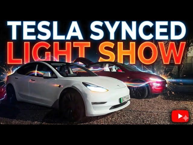 Tesla Model 3 and Model S light show sparks